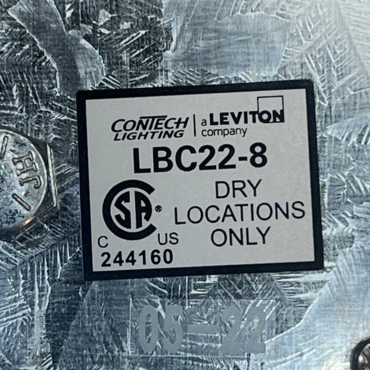 CONTECH (2 PACK) Straight Connector Track Lighting 2"x2" Black Finish LBC22-8-B