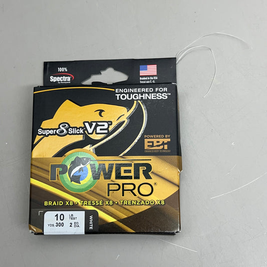 POWER PRO Microfilament Braided Fishing Line 10lbsx300yrds White 31500100300W