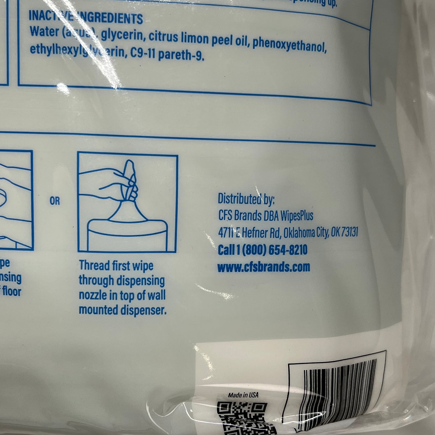 WP WIPES PLUS Lemon Scent Sanitizing Wipe Alcohol Free 800 Wipes 8"x6" BB 11/26