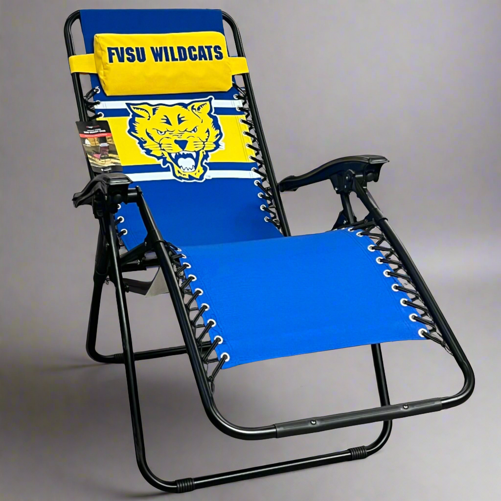 LOGO BRANDS Zero Gravity Lounger FVSU Wildcats Blue & Yellow