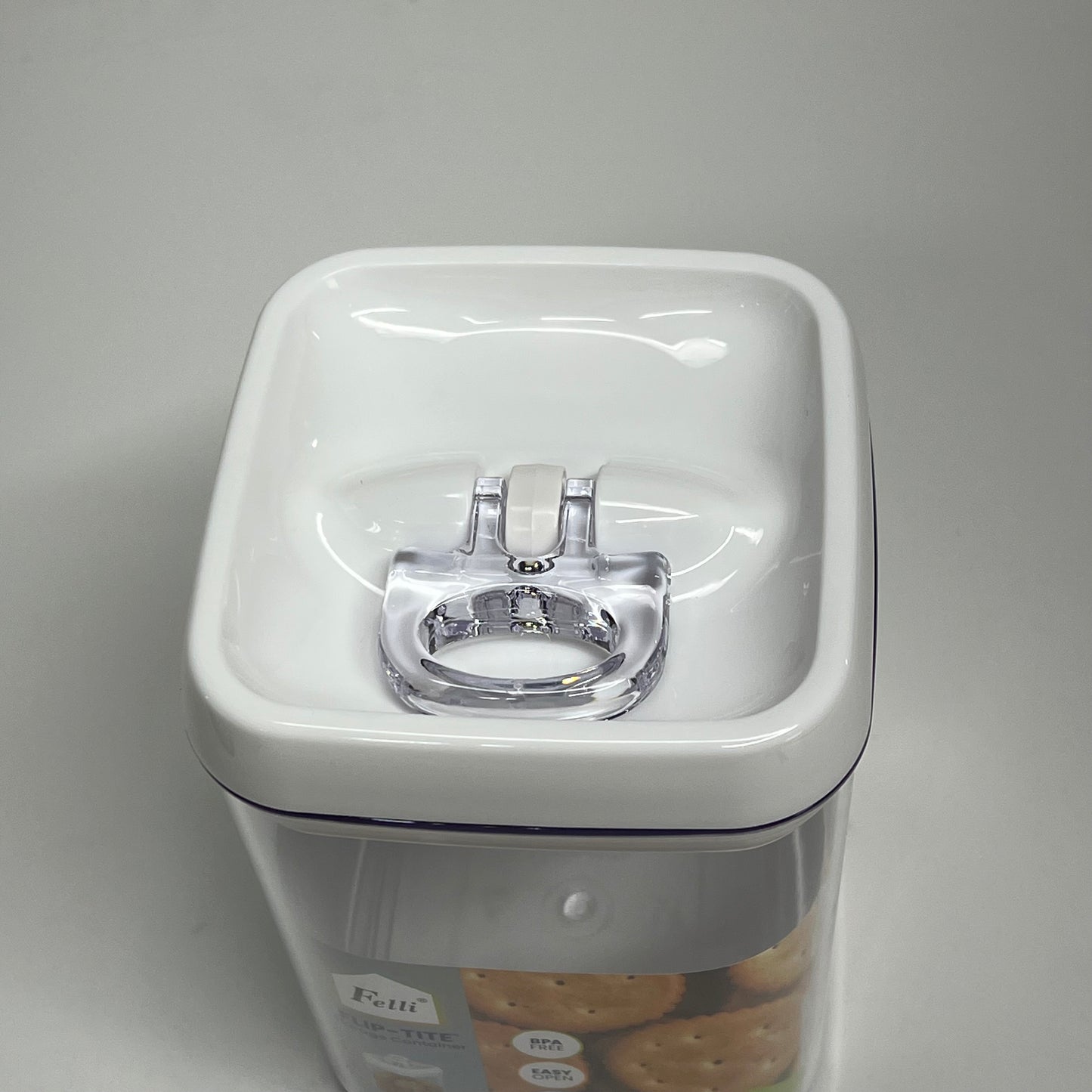 FELLI  (3 PACK) Flip Tite Storage Containers Set 1.7 L White/Clear NLQ507A-060