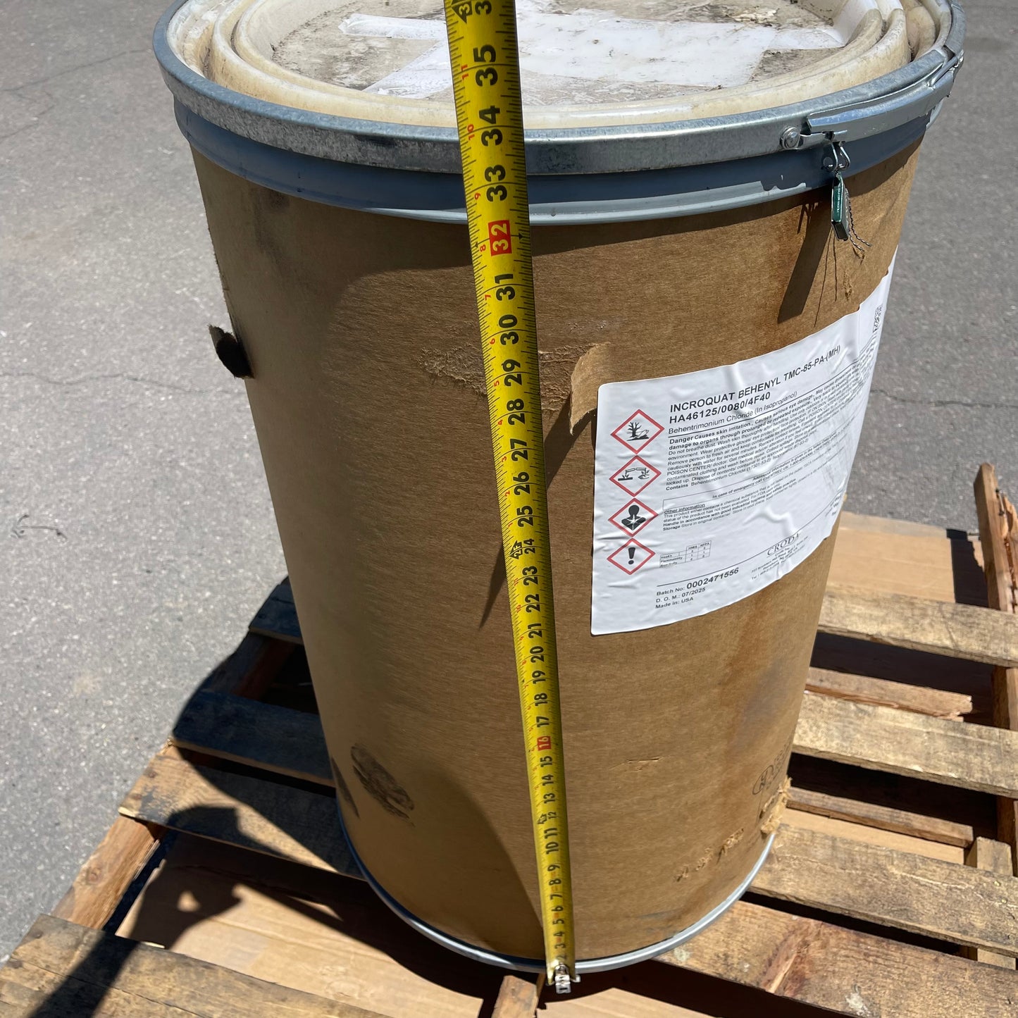 ZA@ Pallet of CRODA Incroquat Behenyl (behentrimonium Chloride) 80 kg TMC-85-PA-(MH) (AS-IS)
