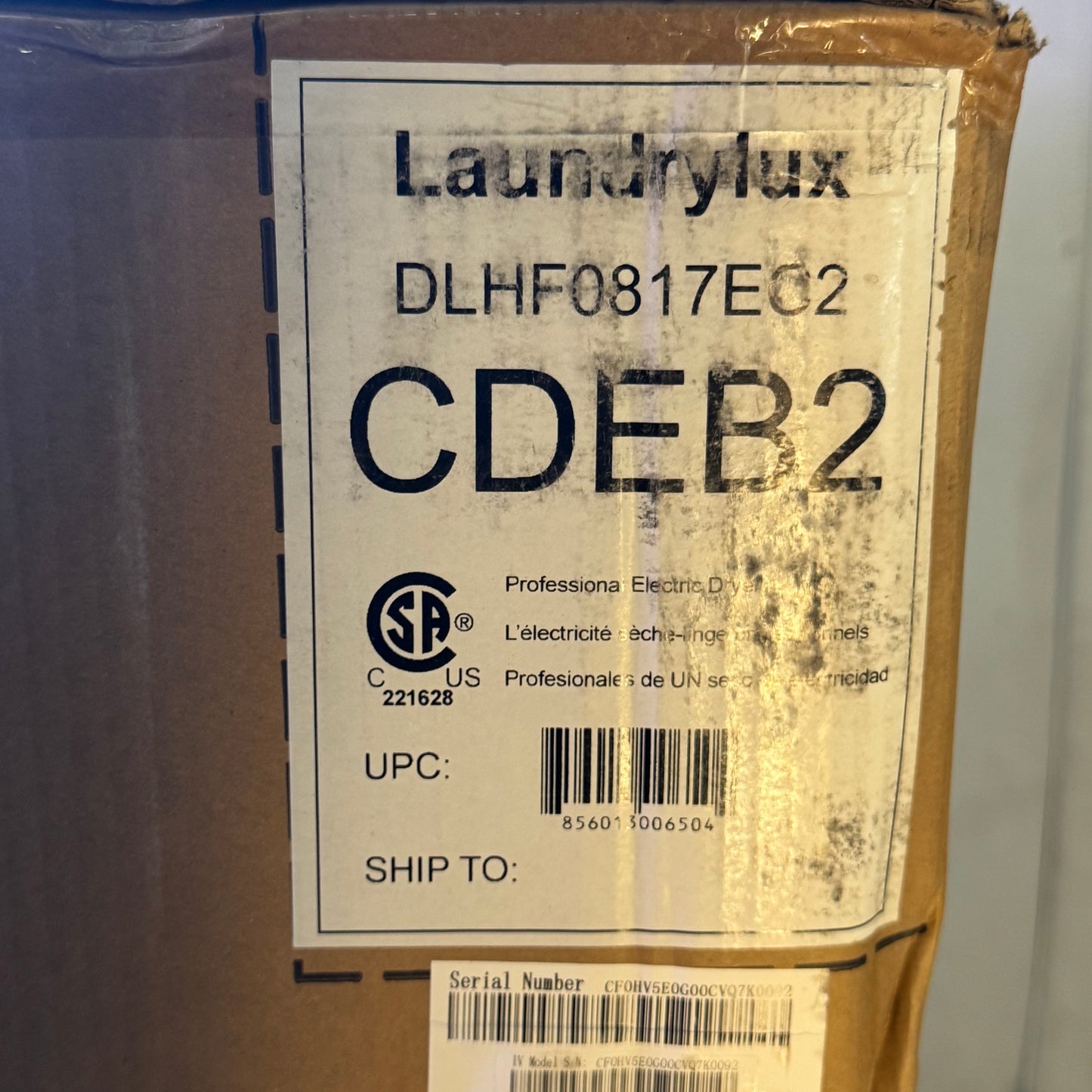 LAUNDRYLUX Commercial Laundry, Front Load Washing Machine Sz 26.5"W x 29.5"L x 45"H CDEB2 (New Other, Cosmetic Damaged)