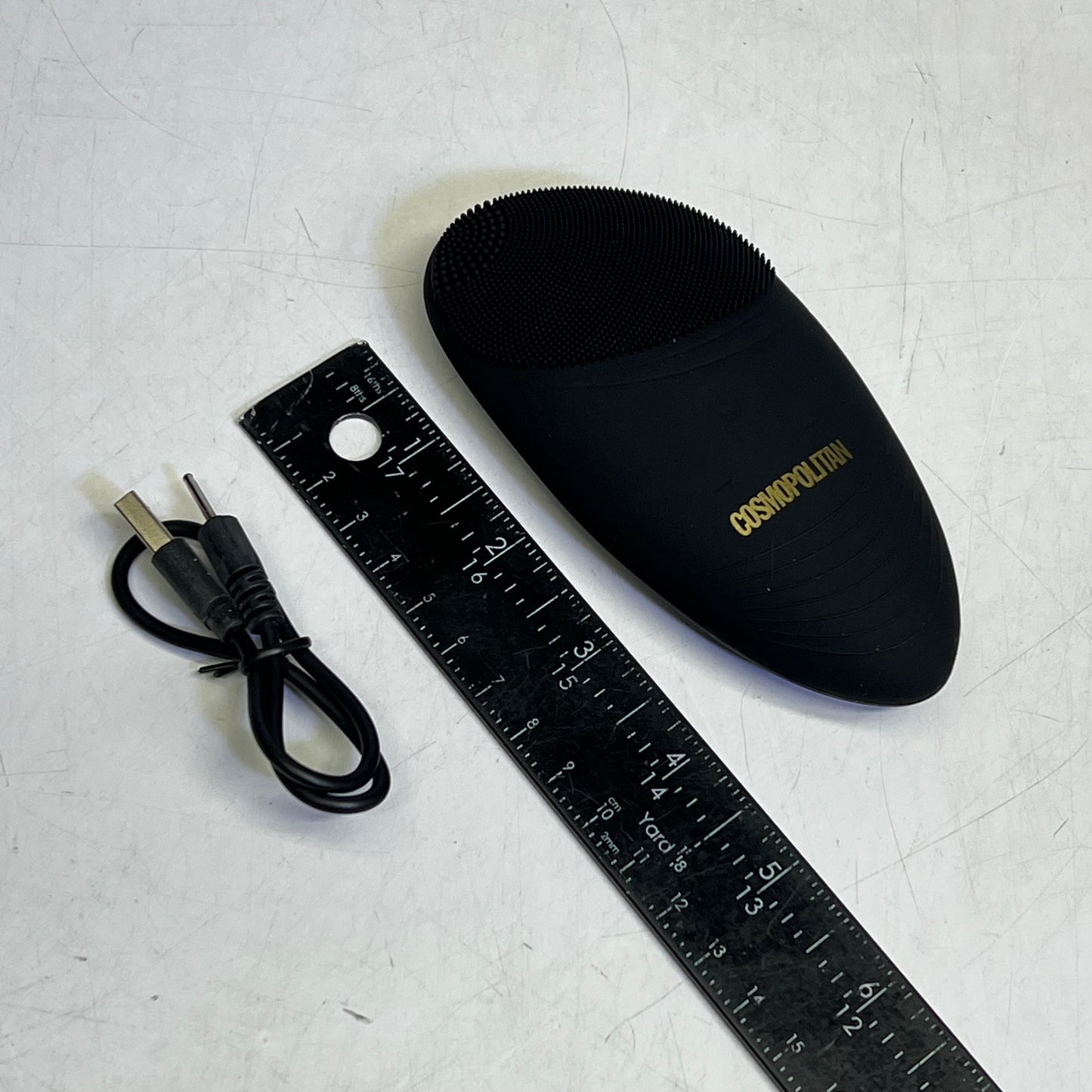 COSMOPOLITAN (2 PACK) Rechargeable Waterproof Silicone Face Scrubber Black 2021-7277