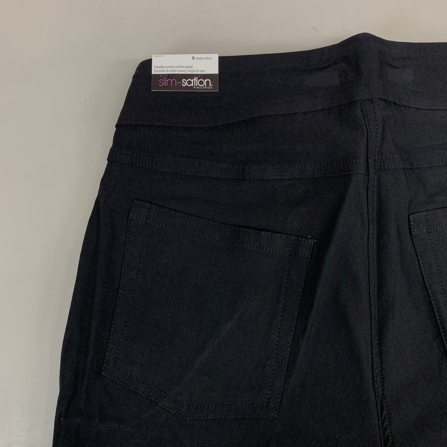 MULTIPLES Ankle Pant  Petite Women's Sz 6 Black M30719PM