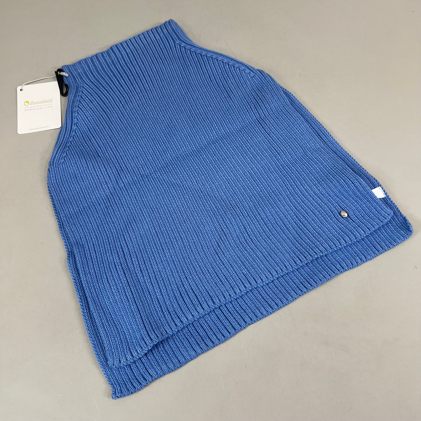 SAMSHIELD Lulli Long Cowl Neck Scarf Sz TU, One Size Fits All Washed Blue