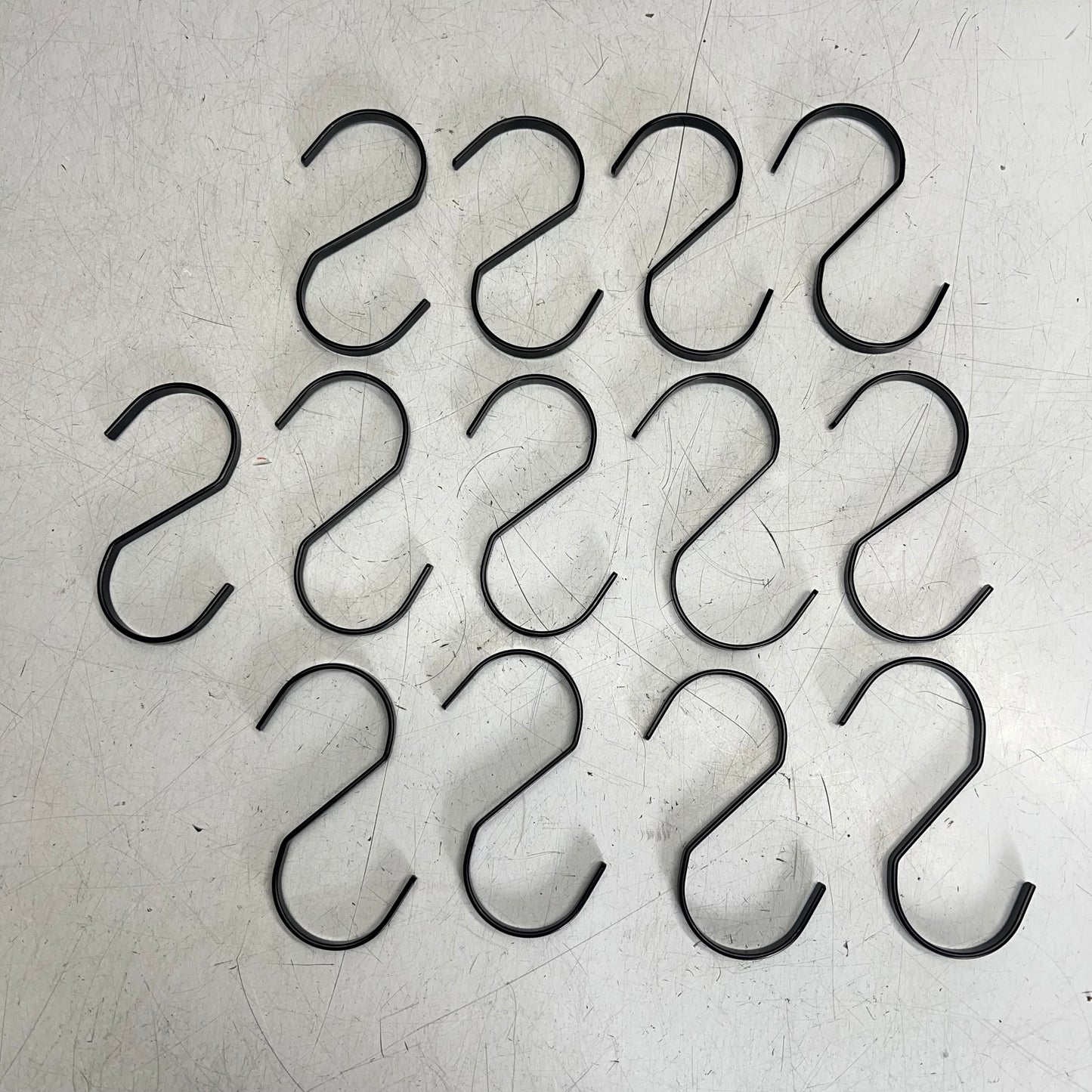 (LOT OF 12) Closet Hooks for Purses, Belts Etc 4.5" Black