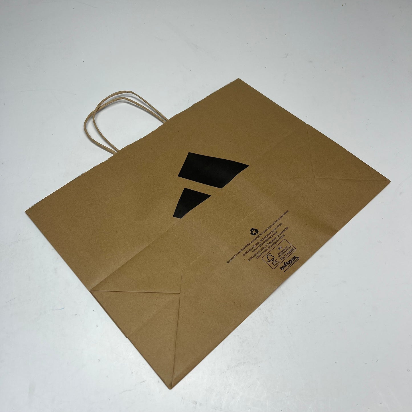 ZA@ REDIBAGUSA (10 PACK) Adidas Paper Shopping Bags 2023 16"x12' Brown