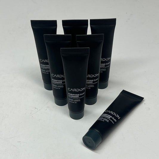 CARDON (7 PACK) Purifying Clay Facial Cleanser for Men Travel Size 0.5fl oz