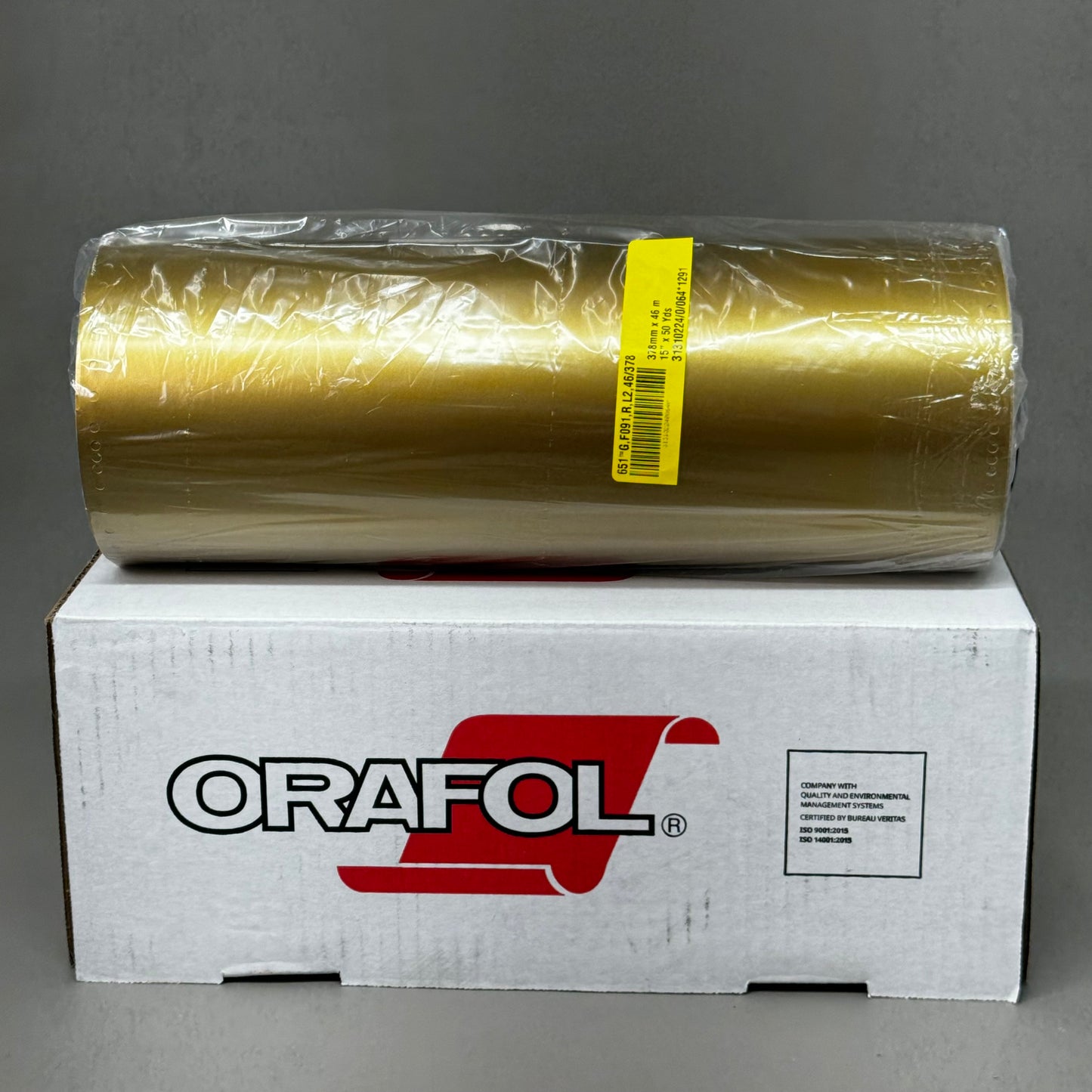 ORAFOL Oracal Intermediate Cal Gold 15" X 50Yds 2.5 Mil Thick 651G-091