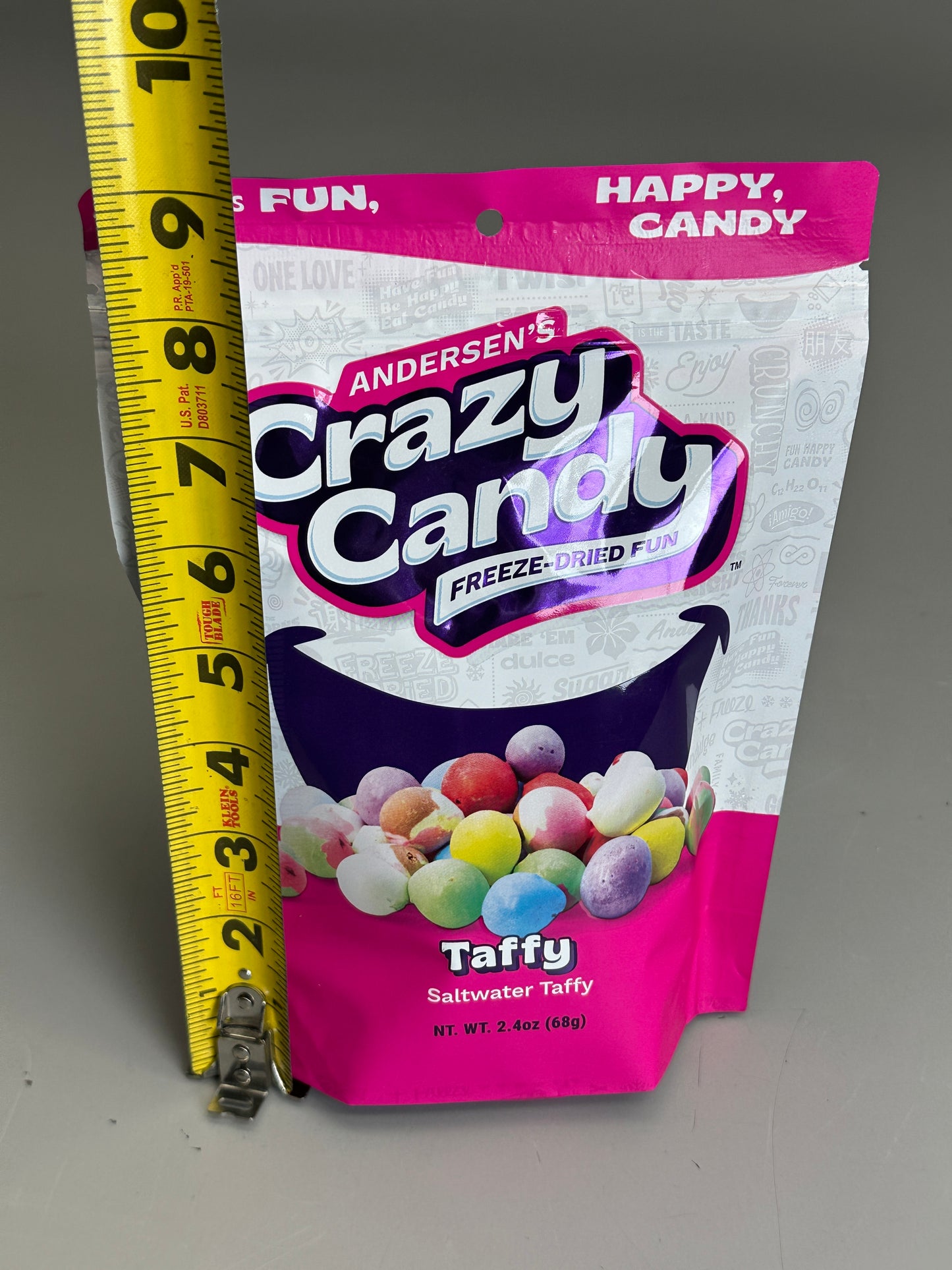 ANDERSEN'S Crazy Candy Freeze-Dried Saltwater Taffy 2.4 oz Exp 06/26