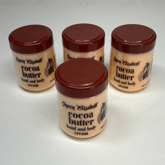 QUEEN ELIZABETH (4 PACK) Rich Cocoa Butter Hand & Body Cream 16.90 Fl Oz