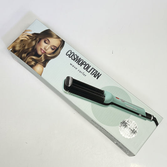 COSMOPOLITAN Ceramic 3-Barel Wave Curler up to 370°F Teal/Black 2021-7282