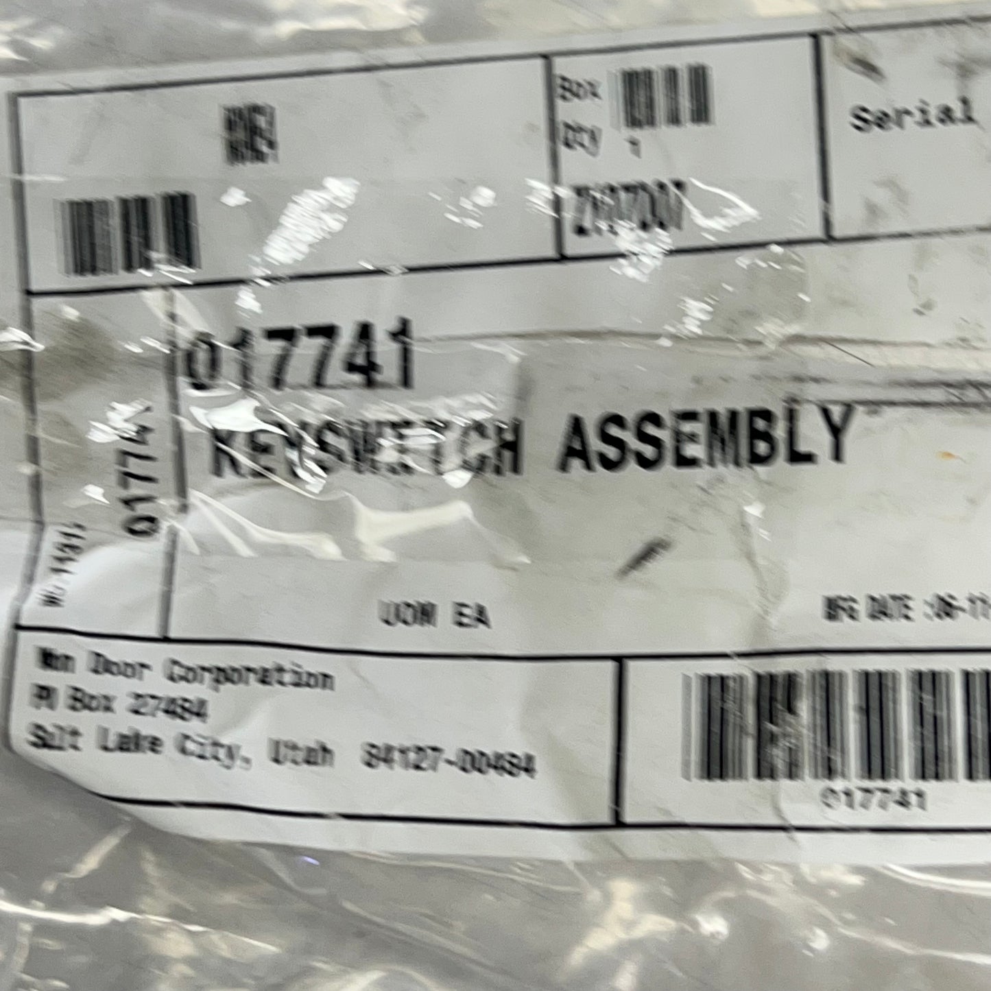 WON DOOR CORPORATION Keyswitch Assembly W/ Hardware for Door Silver 017741