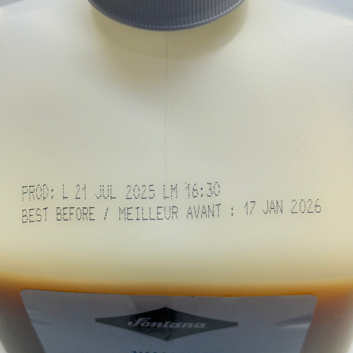 ZA@ STARBUCKS Fontana White Chocolate Flavored Sauce for Beverages 1.86 L BB 01/26