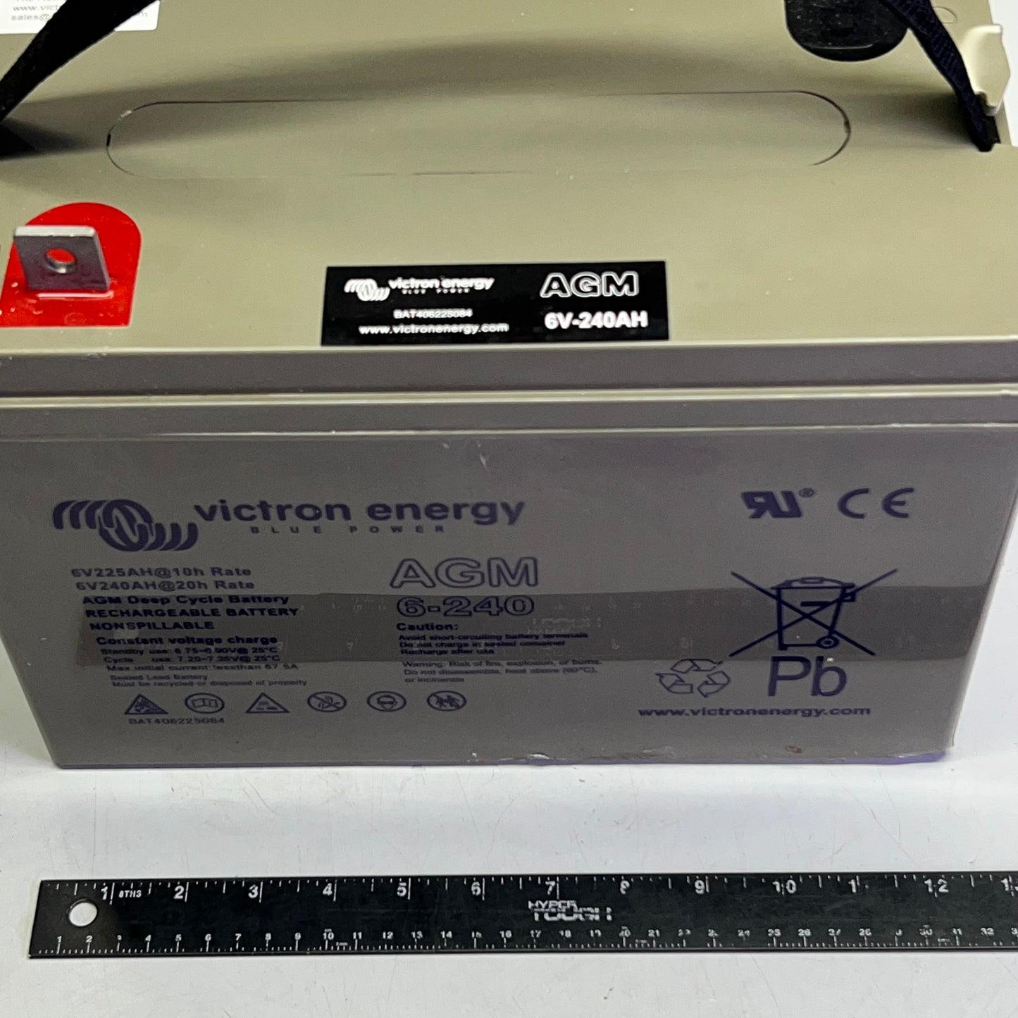 VICTRON ENERGY AGM Deep Cycle Battery 6V-240AH Grey AGM 6-240 (New Other, Distressed Box)