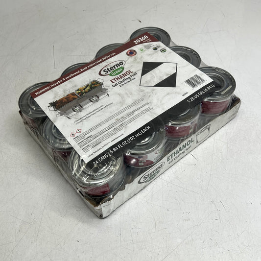 ZA@ STERNO  (24 PACK) Canned Heat Fuel Cans Gel Chafing  2-Hour Burn  Green