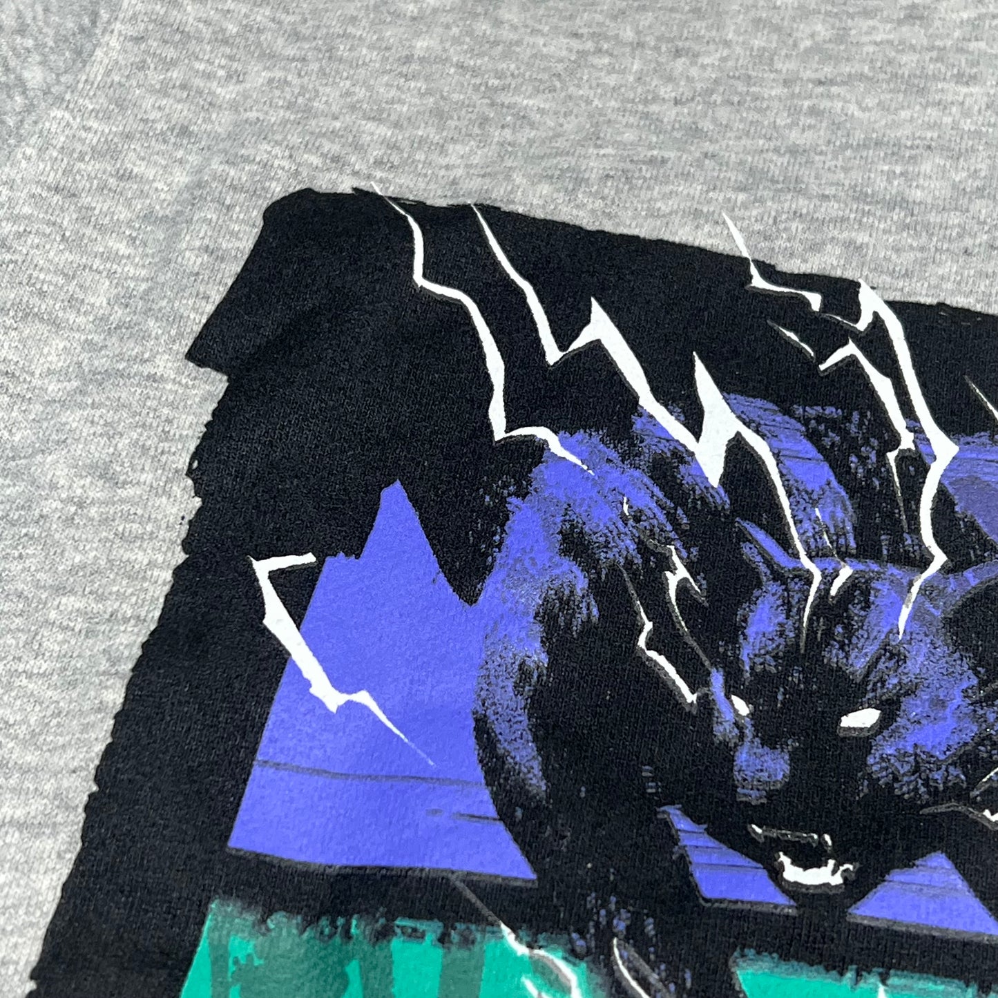 MONSTERCAT Records Hooded Pullover Sweatshirt  Men's Sz XS Heather Grey / Black