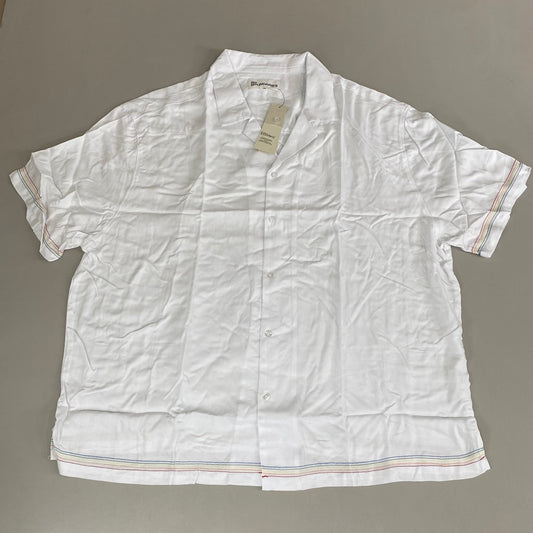 NO BOUNDARIES () All Gender Pride Boxy Fit Cropped Button Front Shirt Men's SZ 2XL