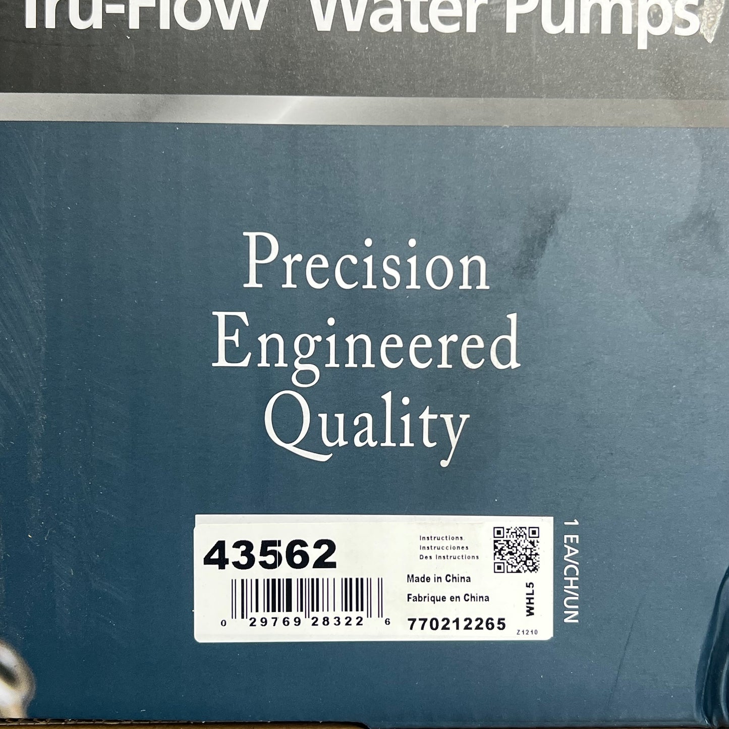 NAPA Tru-flow Water Pump For Jeep, Dodge & Chrysler Models TFW 43562