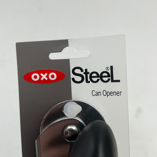 OXO Stainless Steel Can Opener W/ Oversized Knob Large Handles 8" Silver/Black