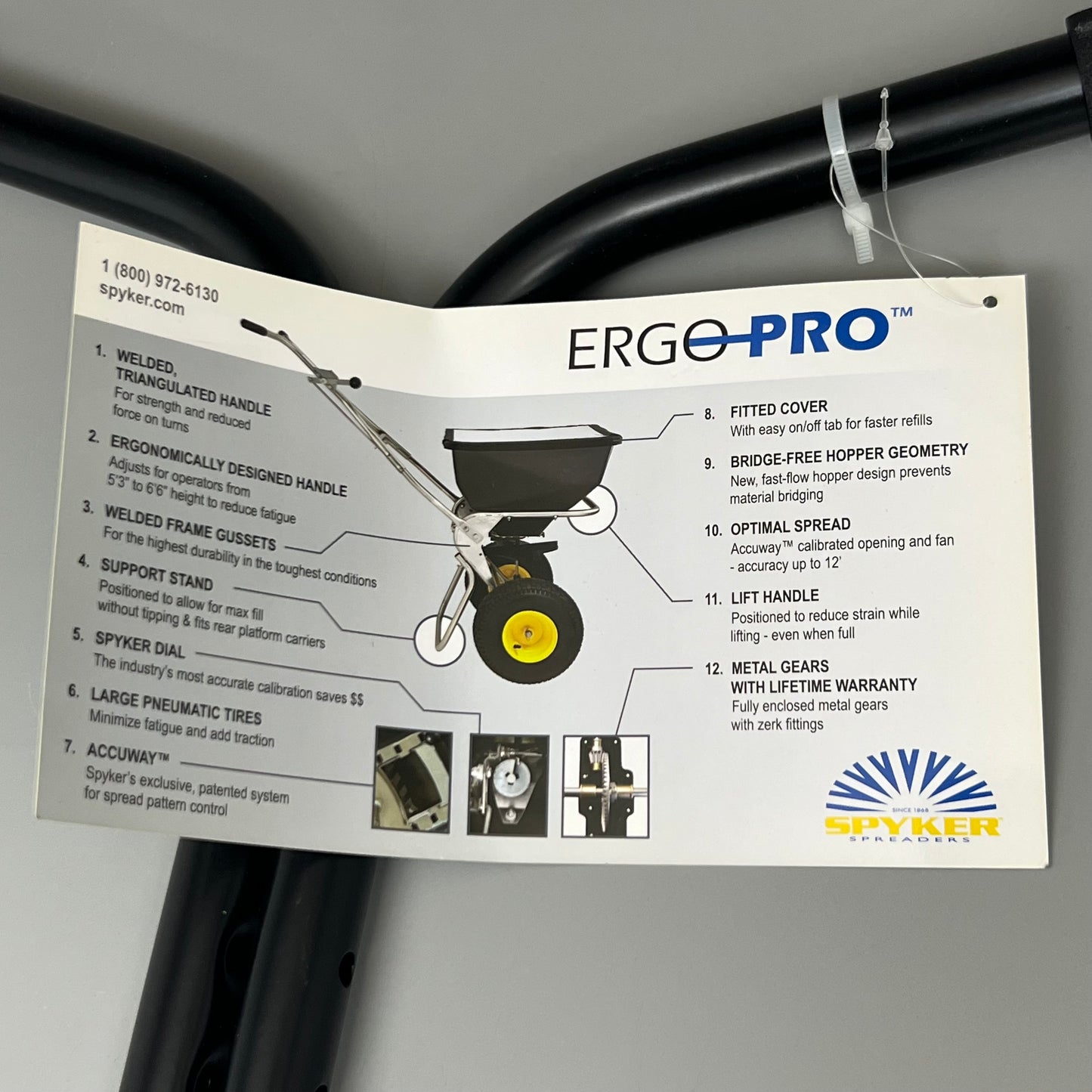SPYKER Ergo-Pro Walk Behind Push Spreader 50 lb Capacity SPY50L-1P (New)