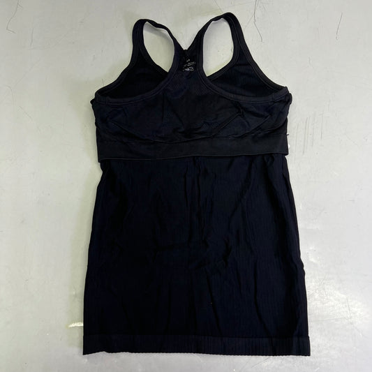 ATTRACO Ribbed Racerback Scoop Neck Athletic Tank Top Women's Sz M Black