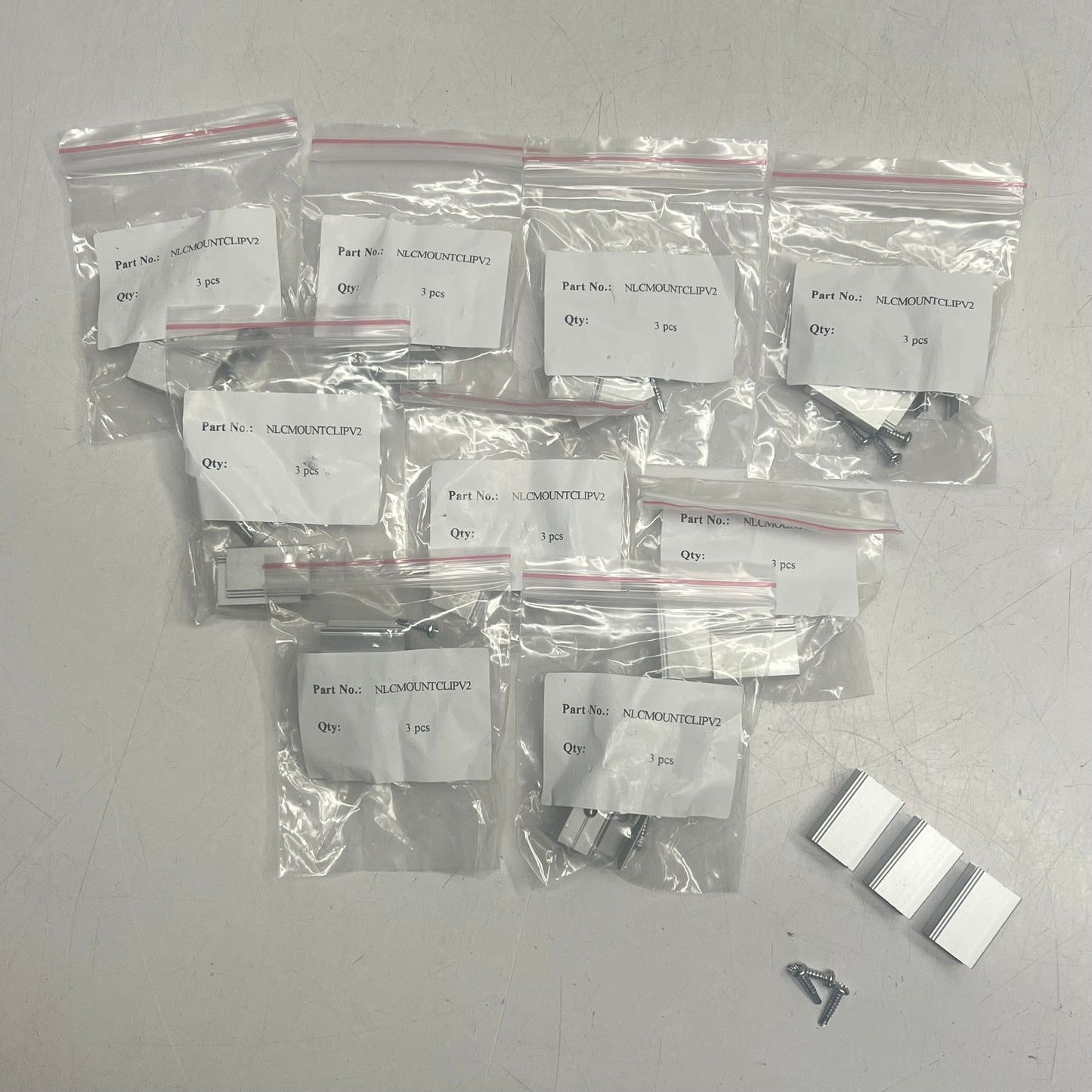 GEN LED ACOLYTE (10 PACK, 3 EACH) Led Light Strip Mounting Clips  Silver