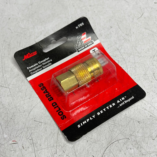 ZA@ LISLE (2 PACK) T-Style Air Compressor Quick Connect Fitting Coupler  1/4" Fnpt Female  Solid Brass S-785