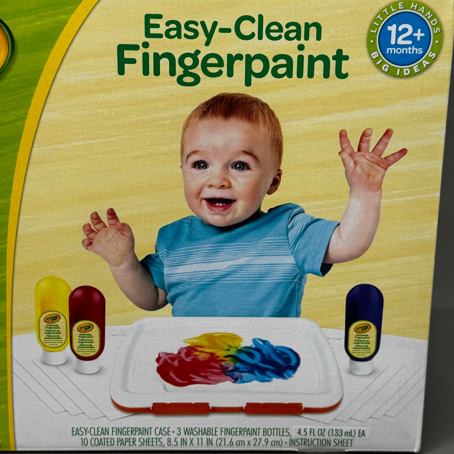 CRAYOLA (2 SETS) Easy Clean Finger Paint Set Station for 1 Year+ Safe & Non-Toxic J2K17