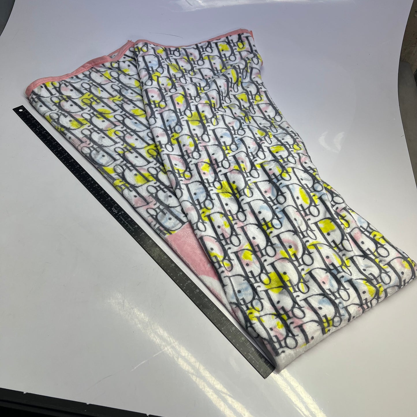 ZA@ LOVE HOME 100% Polyester Dior Logo Pattern Soft Blanket (NOT AUTHENTIC DIOR) Queen Sz Throw Pastels