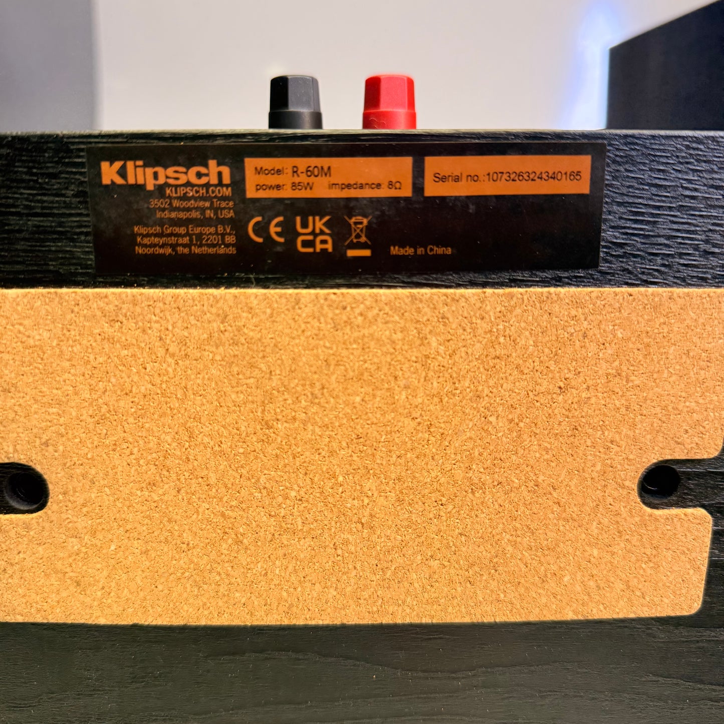 KLIPSCH R-60M Bookshelf Speakers With 6" Woofers Peak 340W Black 1073263