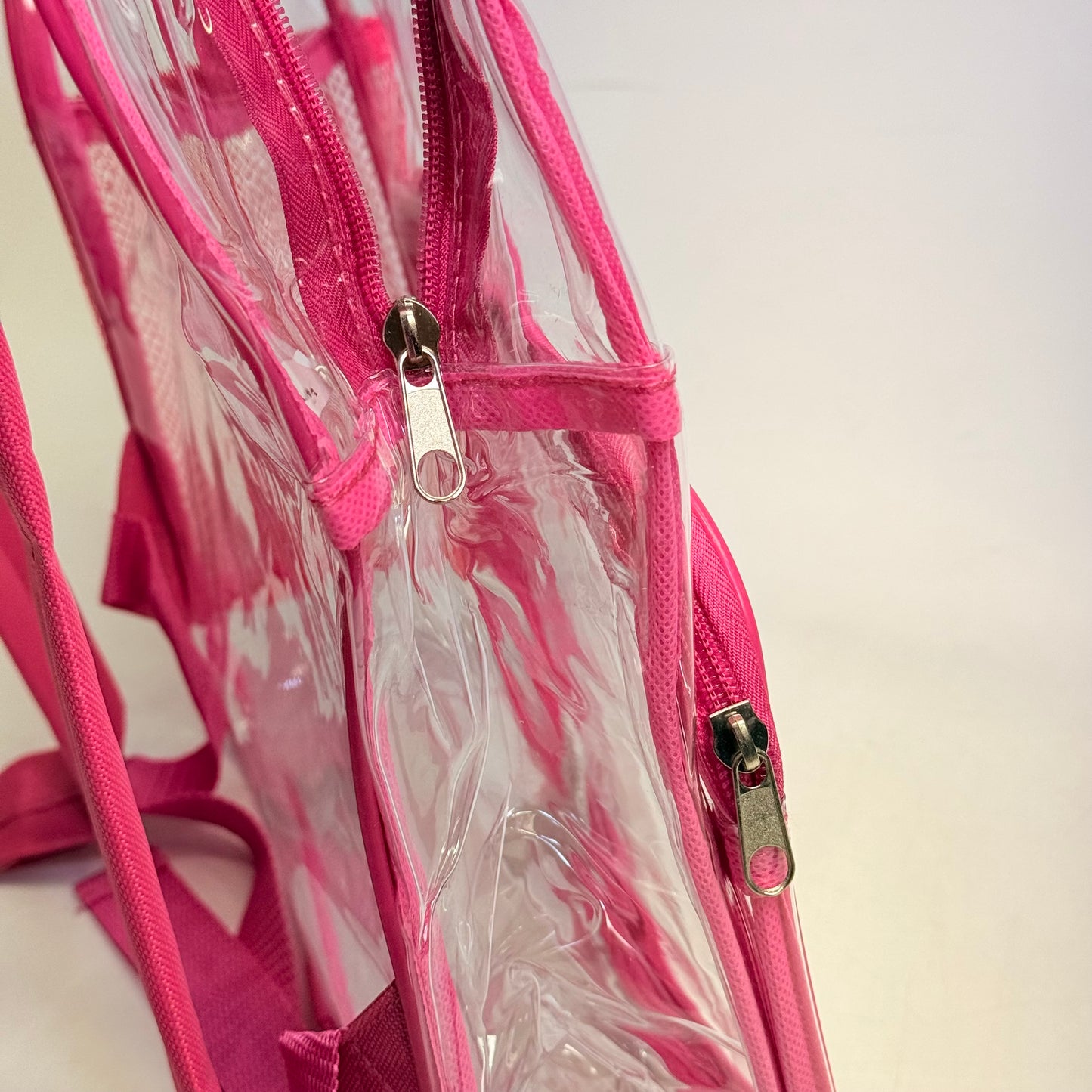 BWAP 17" Clear Plastic Backpack 17" x 12" x 6" Color Pink BP1643