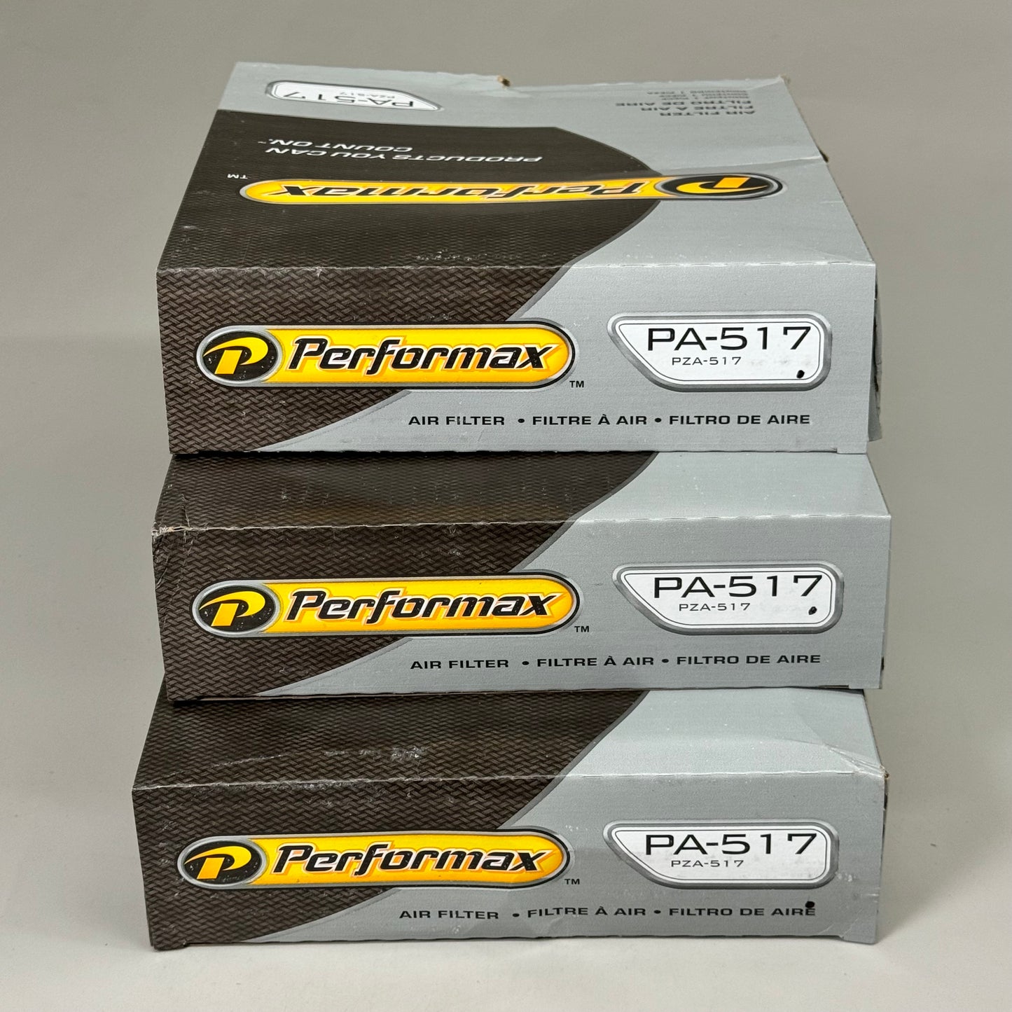 ZA@ PERFORMAX (3 PACK) Air Filter Meets Fit Form & Function 10.5" x 10" Damaged Packaging