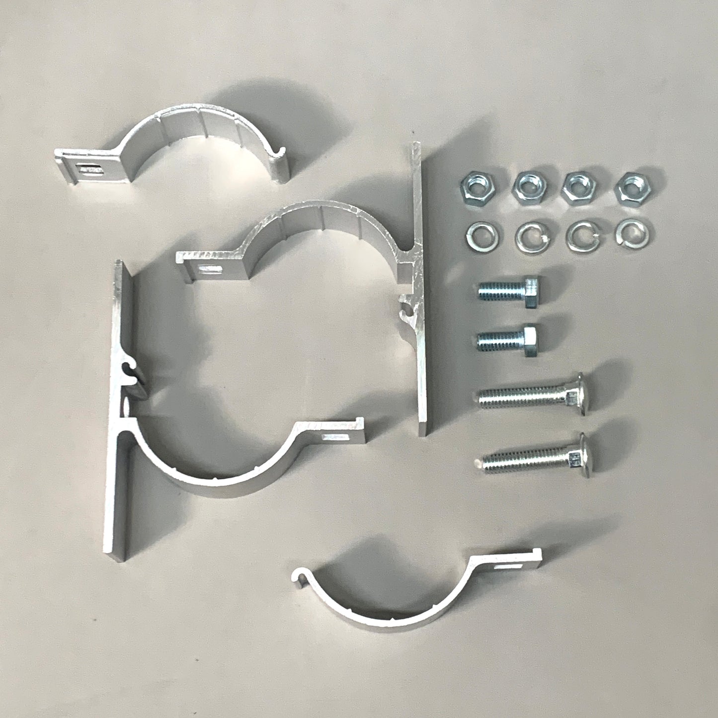 Z238 (100 PACK) Aluminum Interlocking Bracket Set 2-3/8" OD for Round Posts, Sign Bracket