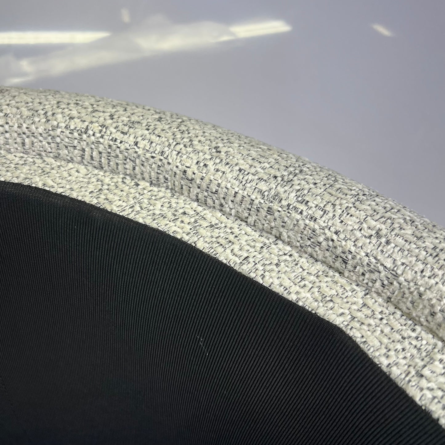 ZA@ VKNOW Modern Round Wooden Tray Ottoman W/ Storage 29.5"x29.5"x16" Grey/ Brown VK413BEI