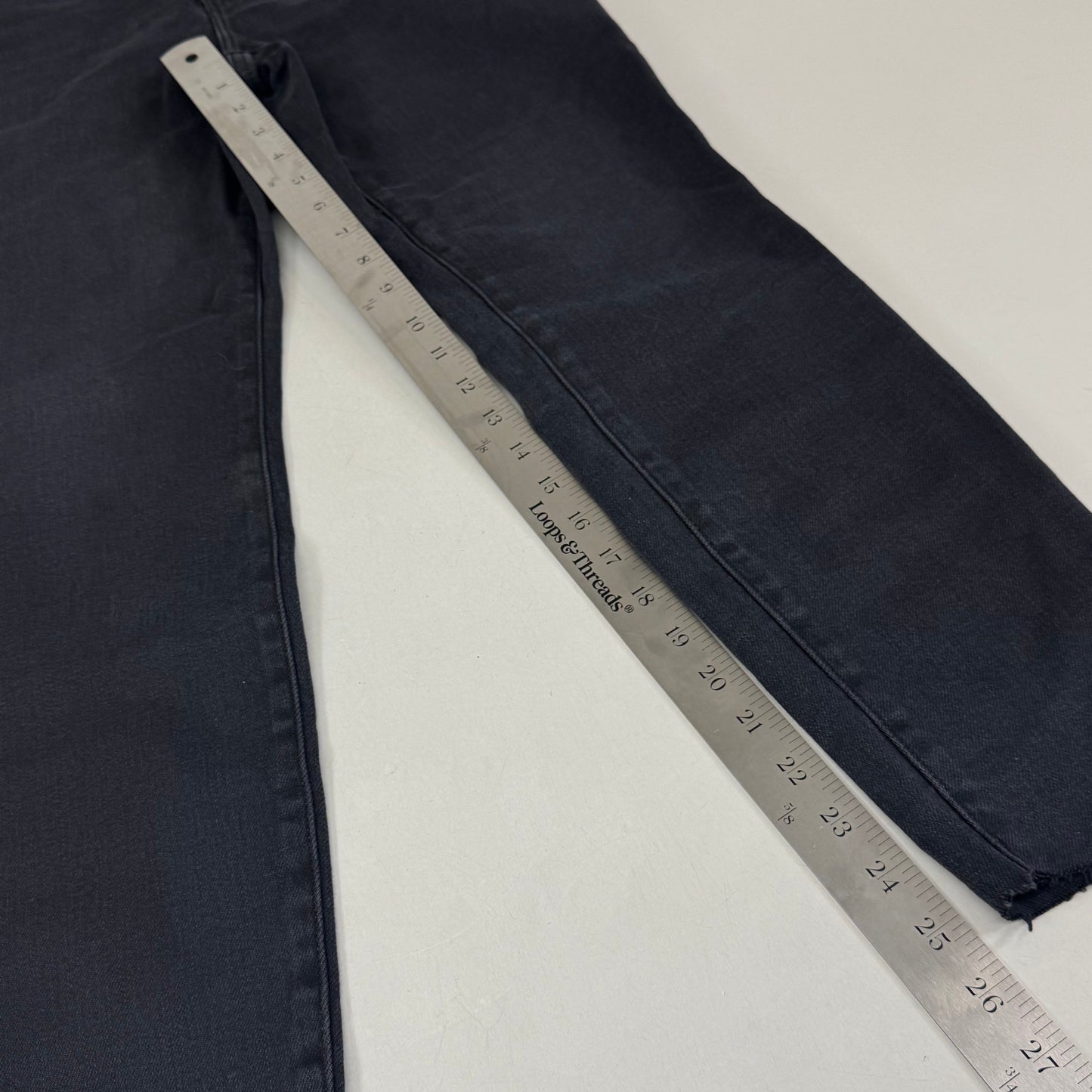 GOOD AMERICAN Good Waist Crop High-Rise Women's Sz 6 Black343 GWCEB960BT