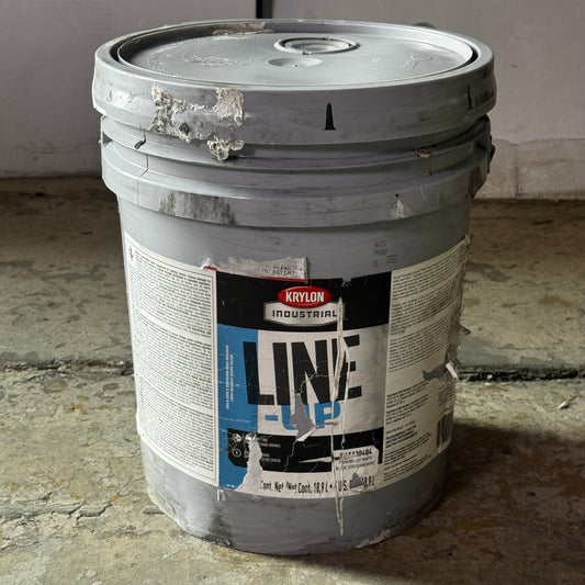 KRYLON Pavement Striping Paint 5 Gal, Parking Lot White, Water -Based, White Parking L-K41130404