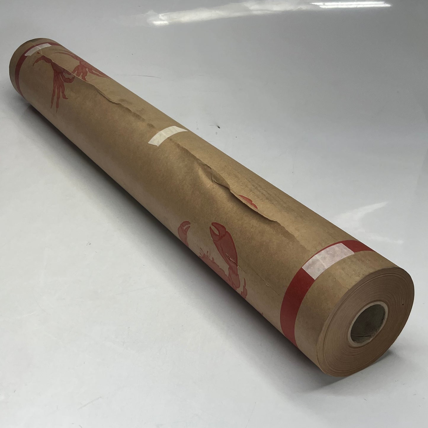 N. F. String & Son Paper Table Cover with Crab Pattern Sz 40"W 300'