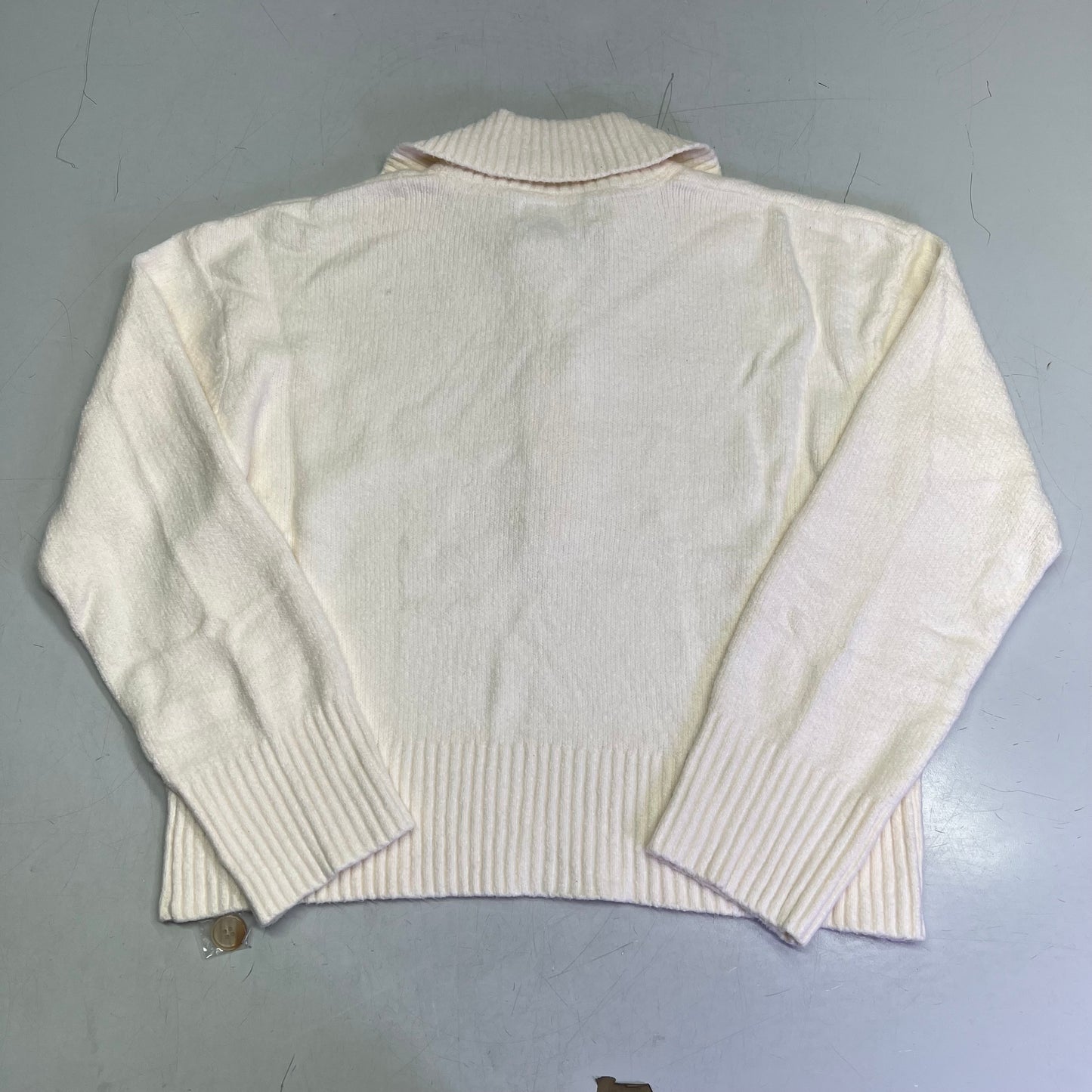 FREE PEOPLE Soft Trading Up Polo Relaxed Fit Women's Sz S  Ivory 101767630