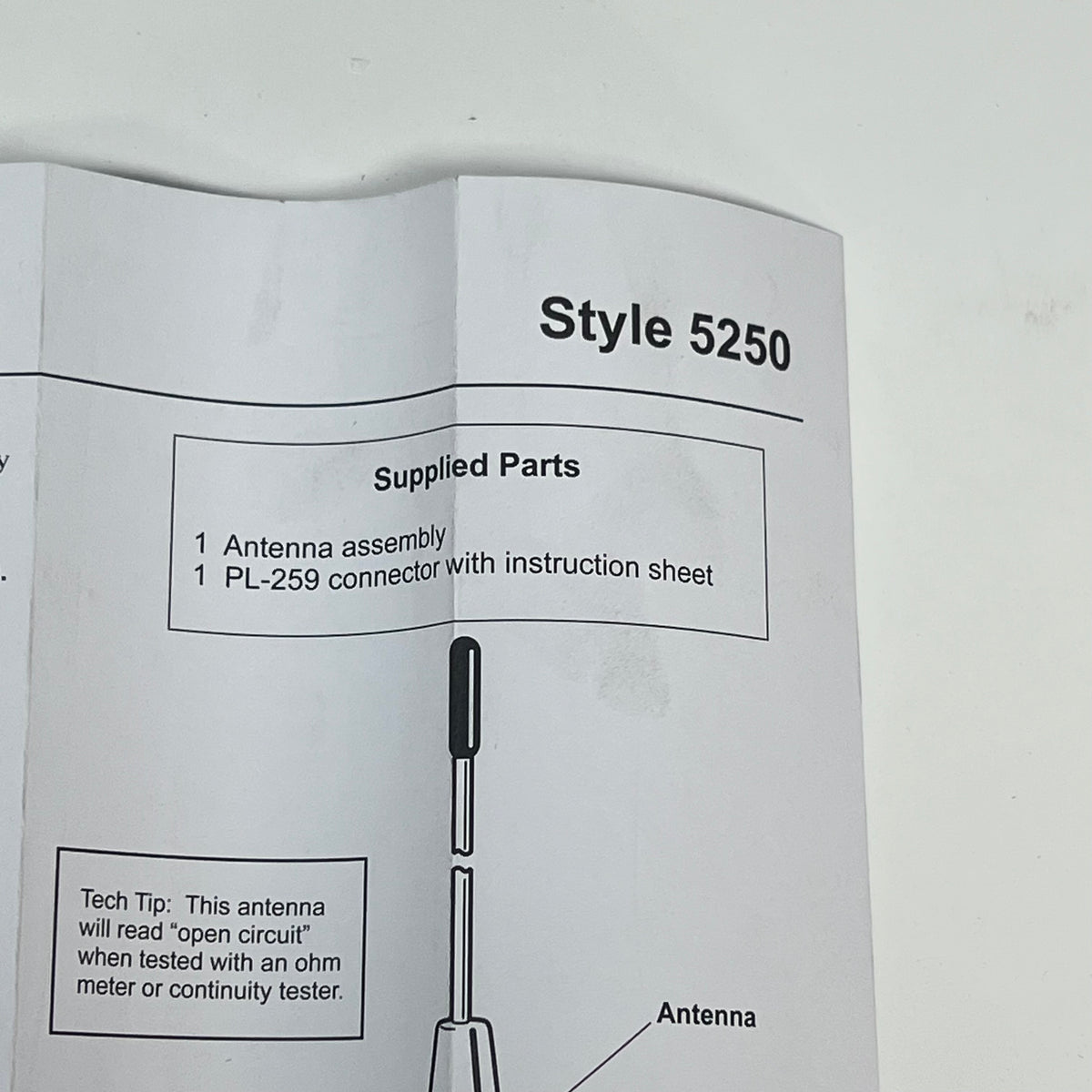SHAKESPEARE Low-profile Ais Ss Whip Antenna W/ Pl-259 Connector 36" 5250