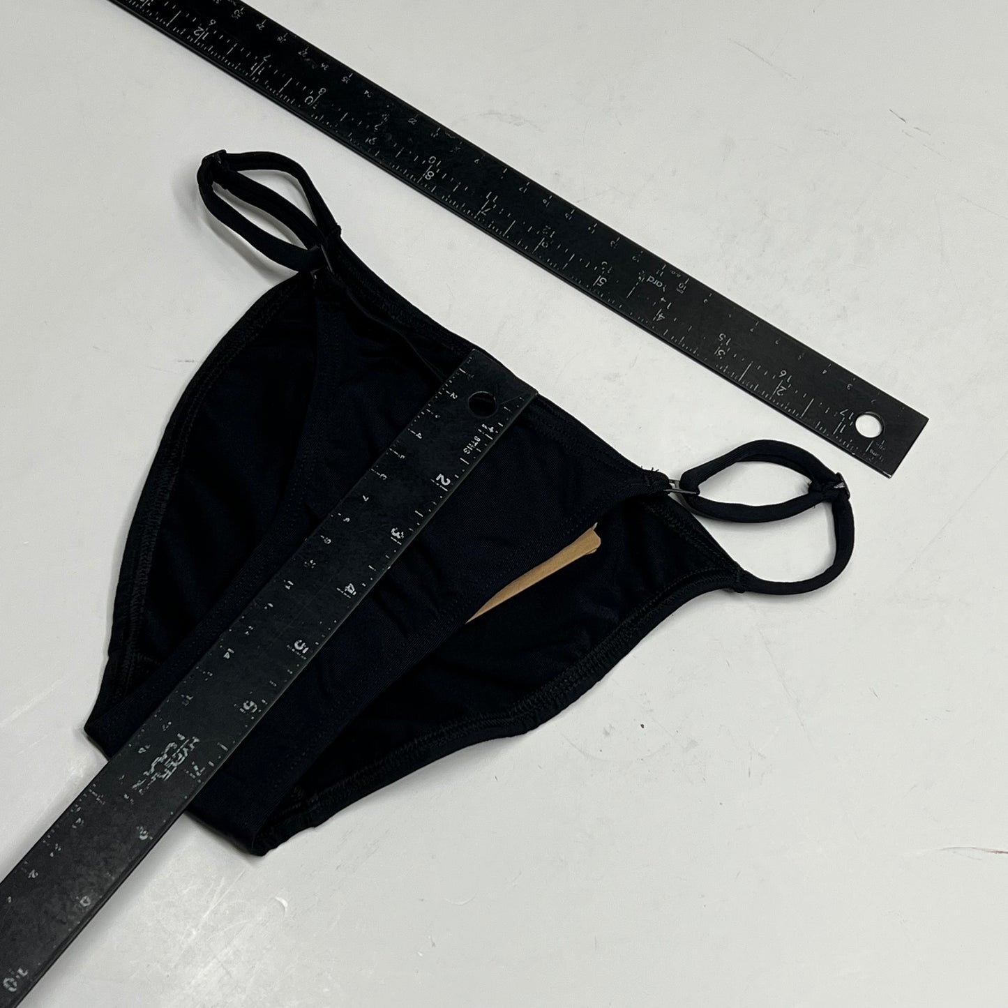 SKIMS String Bikini Bottoms Adjustable Sides Women's Sz XS Obsidian 11582W
