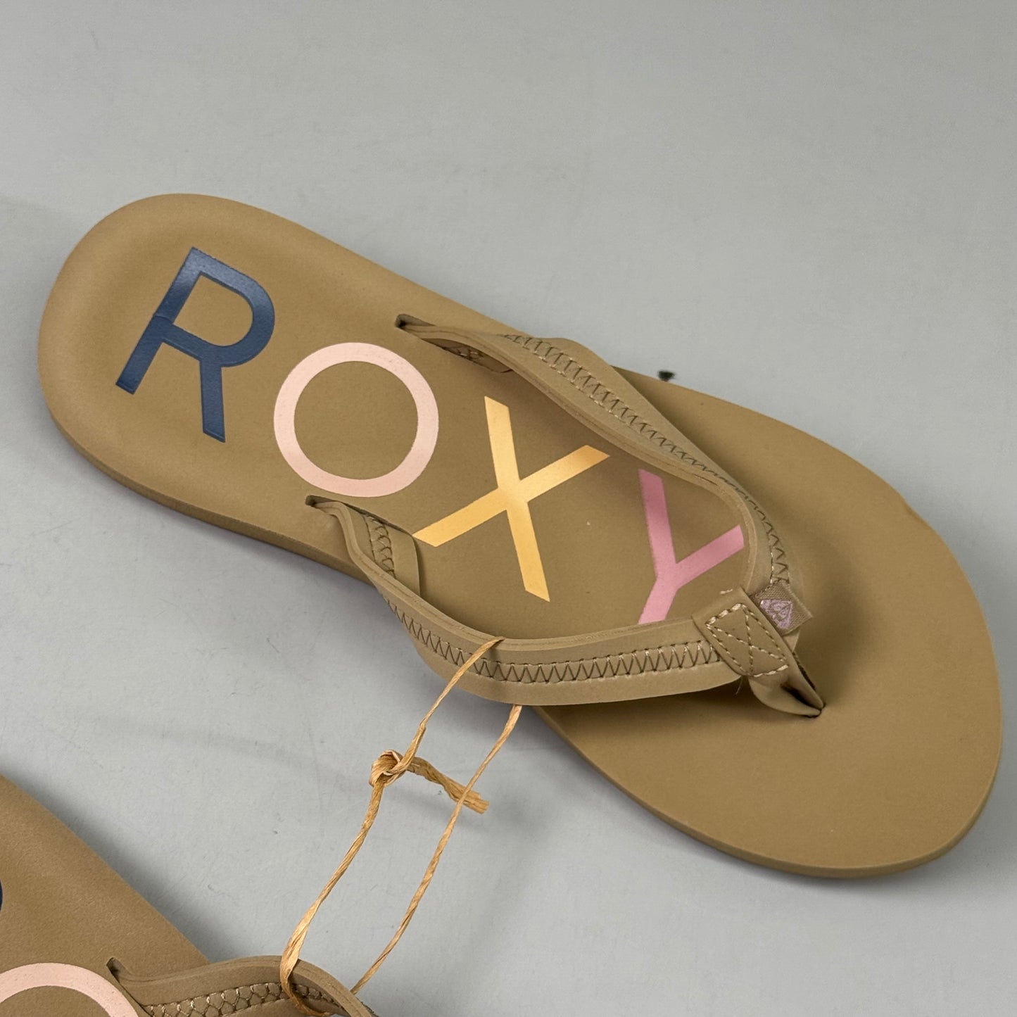 ROXY Vista IV Sandals Lightweight Strap EVA Footbed TPR Outsole Women's Sz 8 Tan