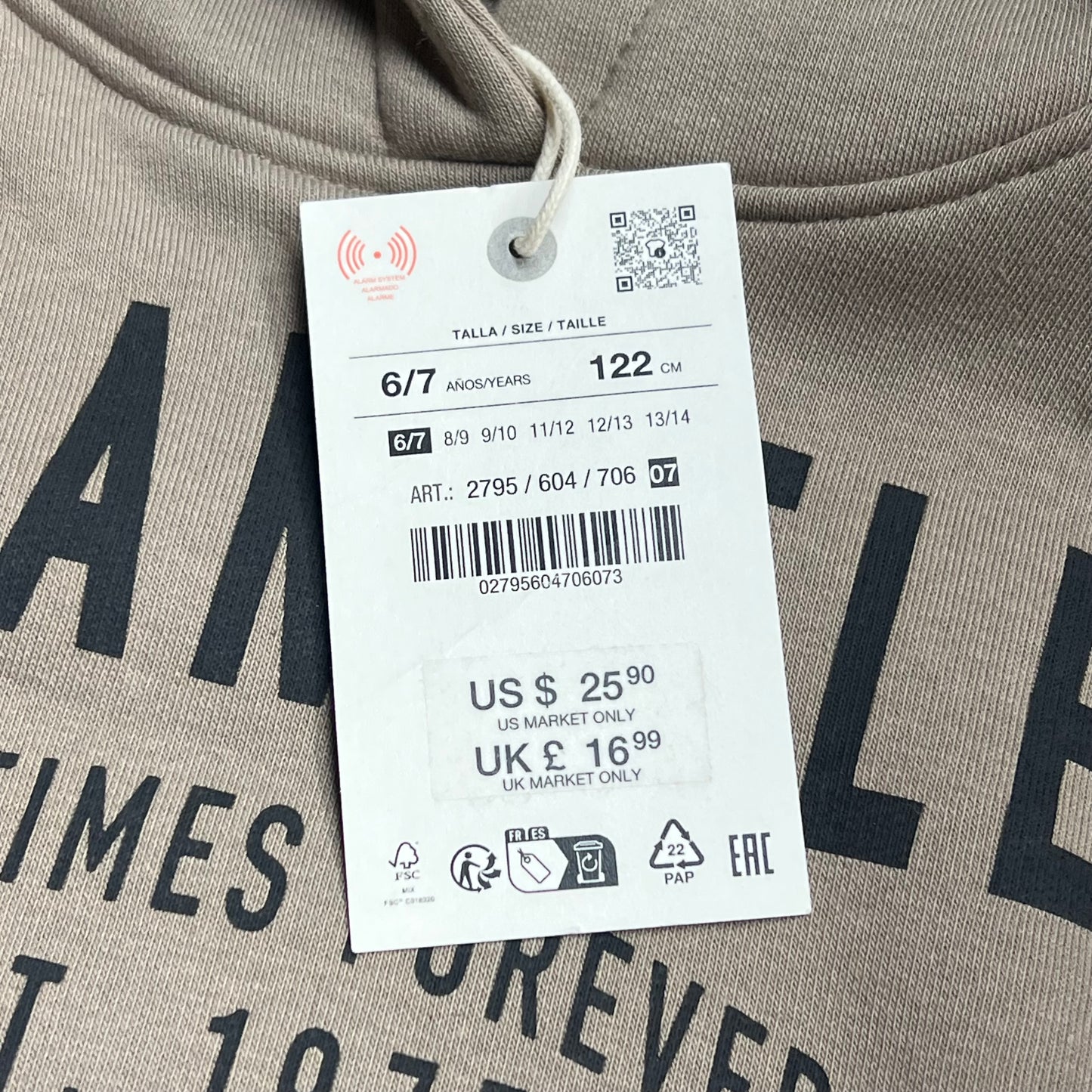 ZA@ ZARA Lot of Pullover Hoodie & Crewneck Tee Shirts W/ Shoes Girl's Sz 6/7 Multicolor