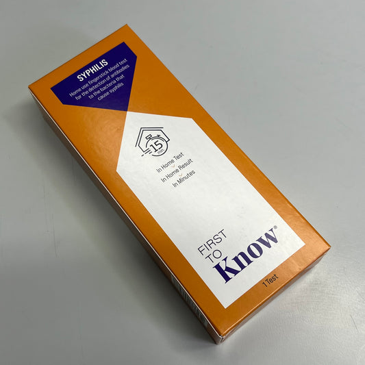 FIRST TO KNOW (1 TEST PER BOX) In Home Syphilis Test Kit 15 Min Results BB 10/25
