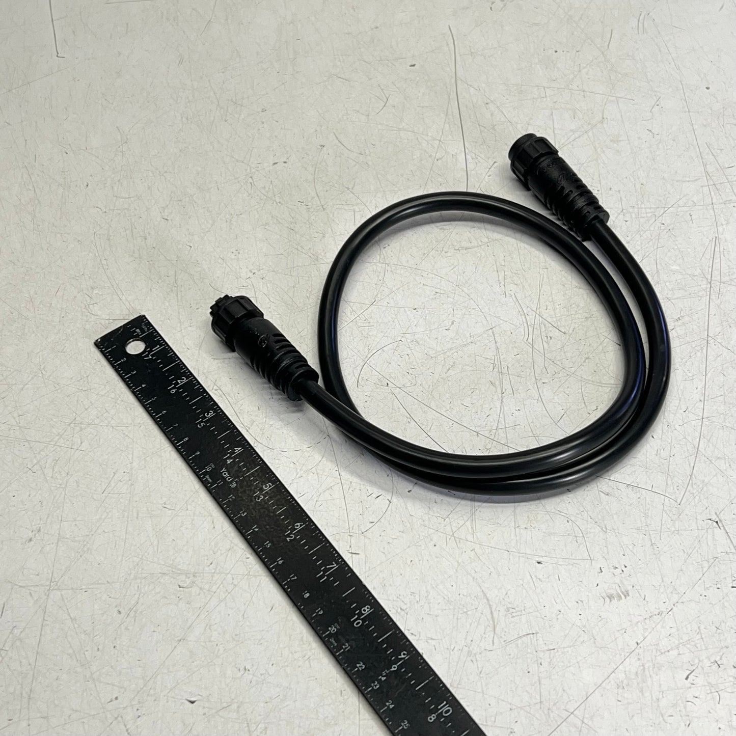 Ac Jumper Waterproof Female & Male Connectors W/ Screw Caps 6 Pin 36" L Black