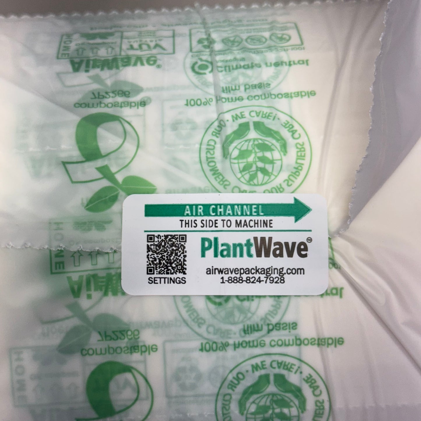AIRWAVE (2 Rolls) Plantwave Small Pillow Cushion Film Plant Based 8"x4" - 1700' 700-371