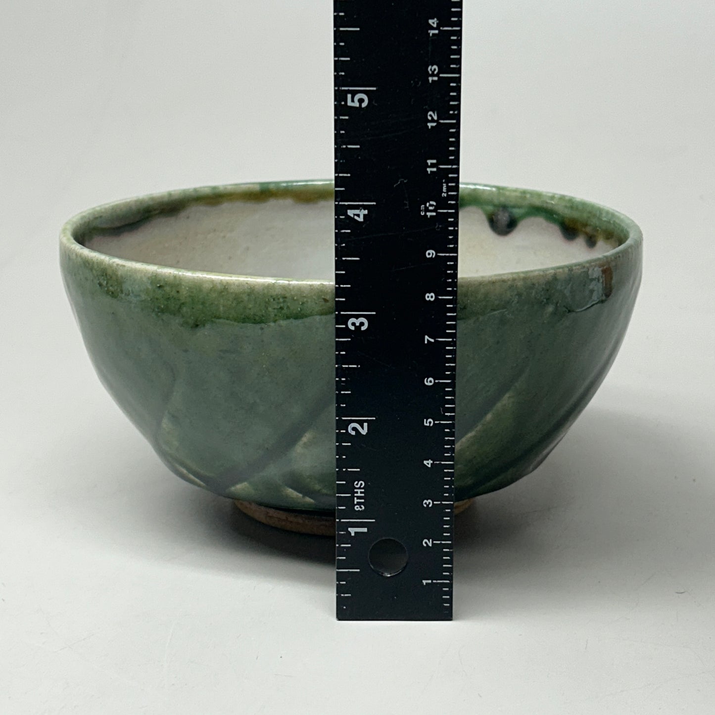 (4 PACK) Glazed Pottery Ceramic Cereal Bowls Green (New)