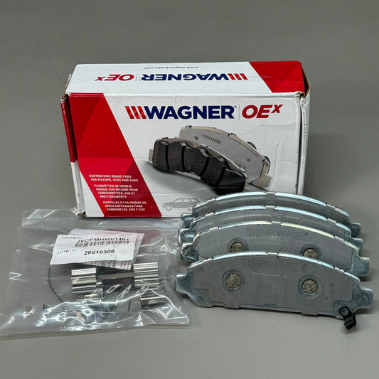 WAGNER OEx Premium Ceramic Disc Brake Pad Set 6 1/2" x 2" Grey OEX1401