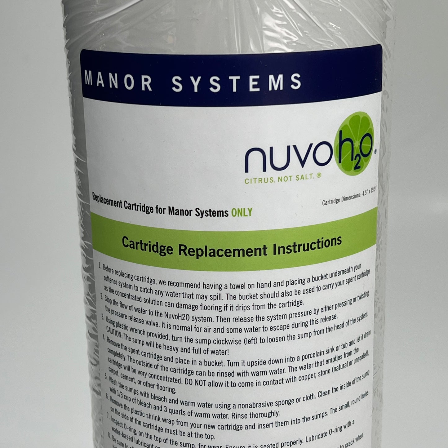 NUVO H2O Manor Duo Replacement Cartridge Approx. 50,000 Gal or 6 Mo 711153